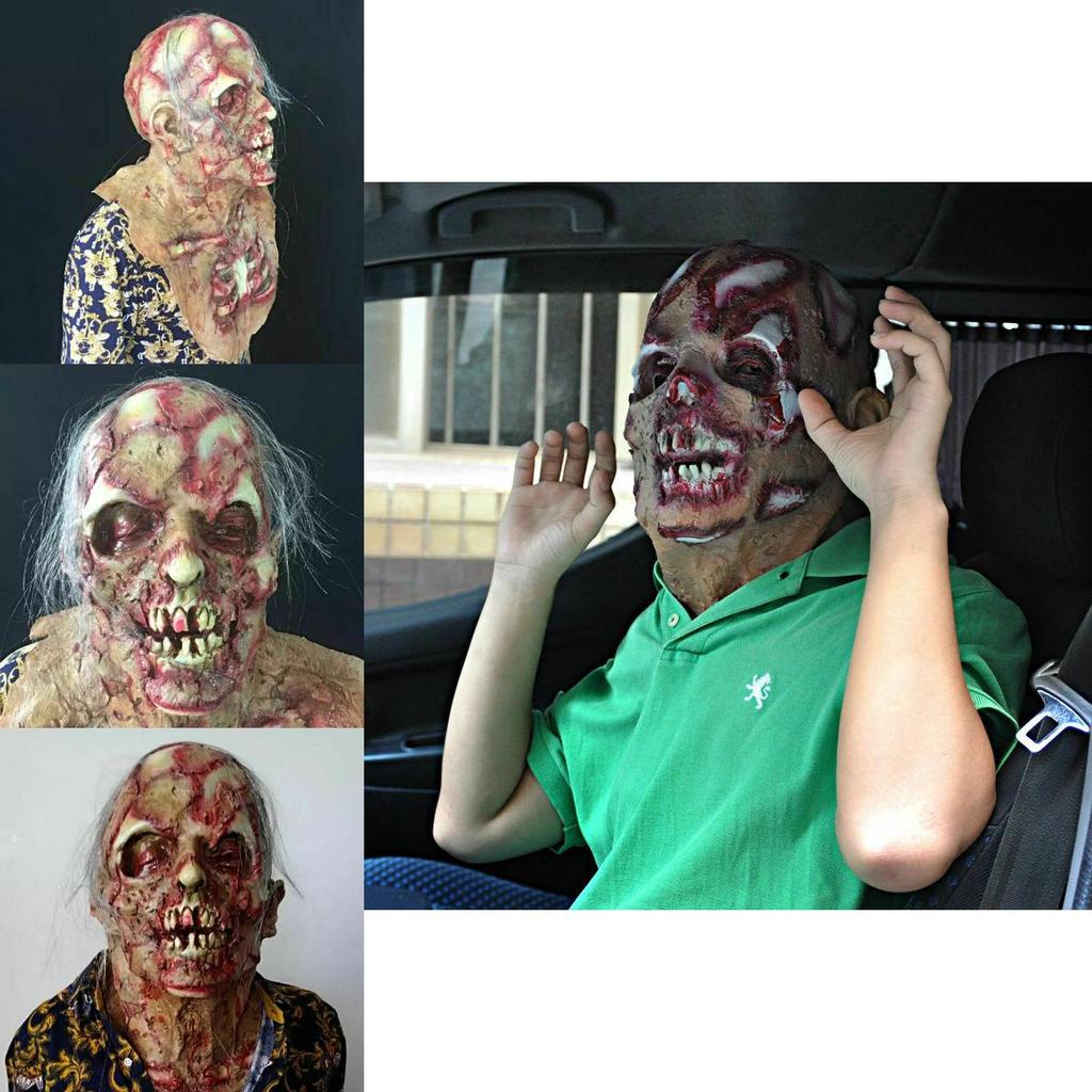 Bloody And Creepy Halloween Adult Zombie Mask For A Scary Full Face Effect