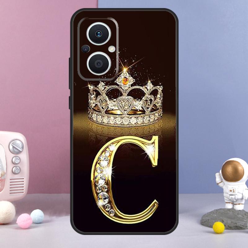 Buchstaben Monogramm Gold Marmor Hülle Für OPPO Reno 14 F 11F 12F 13F 10 11 12 13 Pro 7 8 Lite OPPO Find X8 X6 X5 X9 Pro Hülle