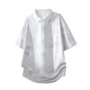 Summer Ice Silk Short Sleeve T-shirt Men's Loose Half Sleeve T-shirt Ice Silk Thin Collar Polo Shirt