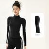 Yoga Suit Women's Spring Sports Top Slim and Thin Stand-up Collar Zipper Long Sleeve Running Training Fitness Jacket