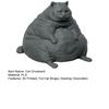 Adorno de Gato Duradero Figurina Gordita Impresa en 3D, Estatua Moderna Sentada para Modelo Decorativo Decoración de Escritorio, Adorno Coleccionable con Forma de Animal, Regalo para Amantes
