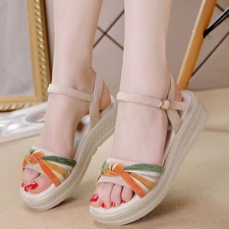 

Platform Women s Sandals Wedges Heel Open Toe Ladies Shoes Color Spelling Designer Chic and Elegant Korea on Sale Comfortable 40