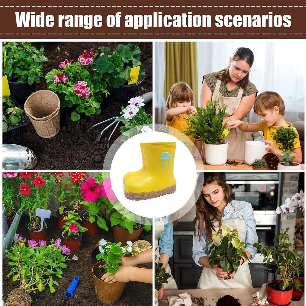 Gummistiefel Blumentopf Retro Gummistiefel Topf für Pflanzen, Außenbereich und Frostschutz, Balkongarten Grüne Pflanze Blumentopf
