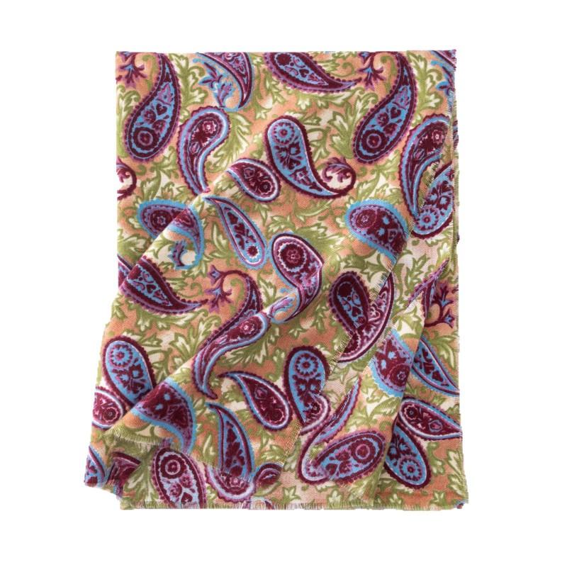 Winter Faux Cashmere Scarf Versatile Printed Shawl Warm Neck Warmer Retro Style