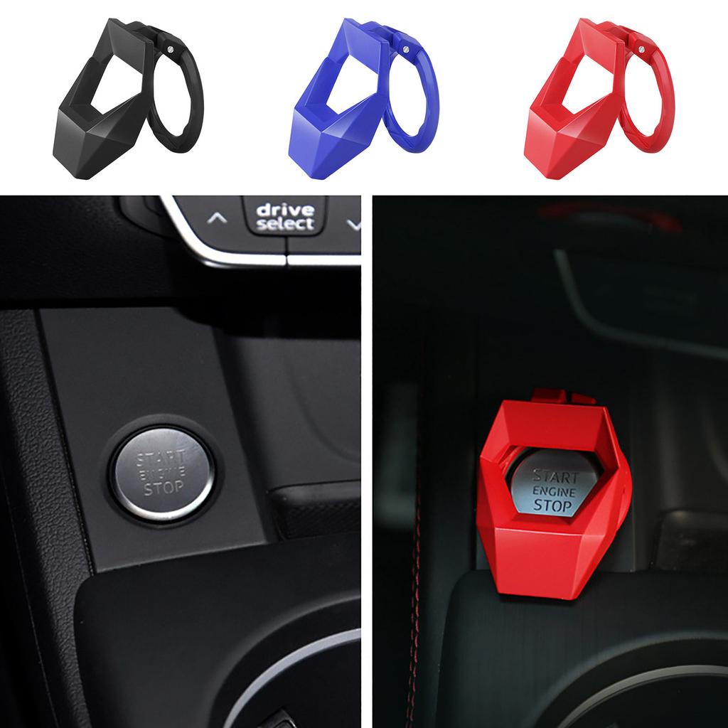Car Engine Start Stop Button Cover Ring Ignition Button Trim Push Button Switch Decor Sticker Universal Car Accessories Interior