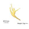 Teamer 5pcs/lot DIY Gymnast Sporter Charms Stainless Steel Gymnastics Dancer for Necklcae Bracelets Keychain Jewelry Making Gift