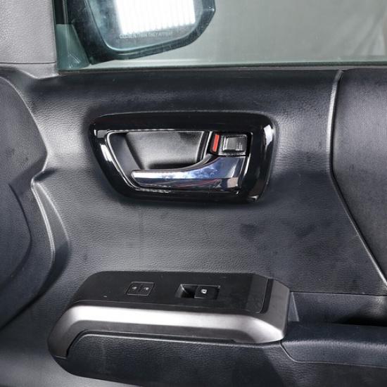 Fit For Toyota Tacoma 2016- Black ABS Interior Door Handle Bowl Trim