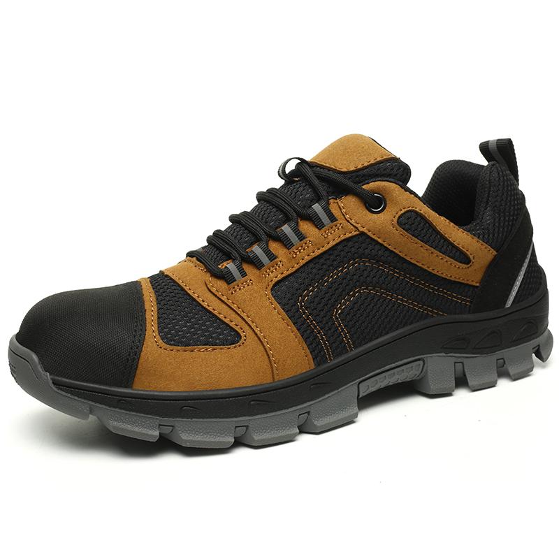 

Защитная обувь, мужская модная износостойкая обувь со стальным носком, устойчивая к ударам, устойчивая к проколам, неразрушимая рабочая обувь Protect Pierce 40 коричневый