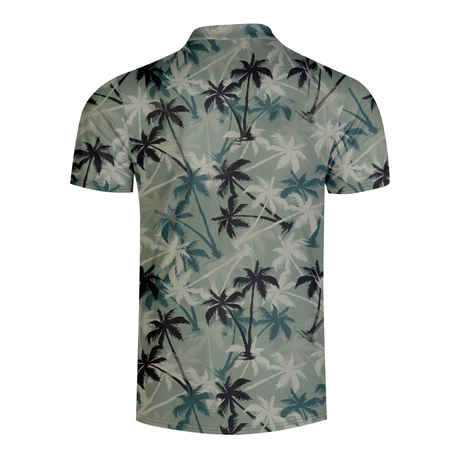 Летний мужской топ с короткими рукавами для гольфа и микроэластичным покрытием — фото 5