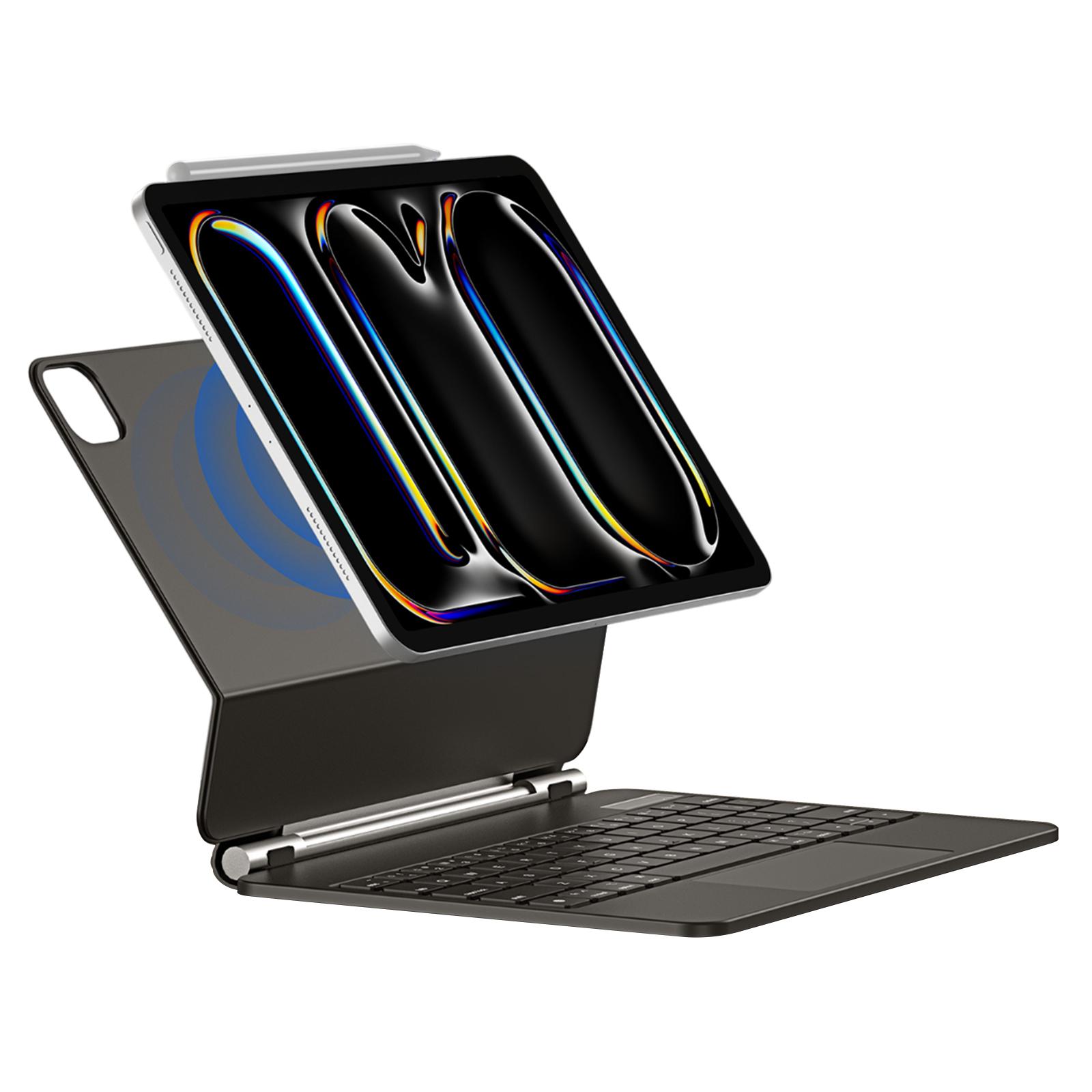 

DUX DUCIS For iPad Pro 11 (2024) Leather Case with Floating Magnetic Bluetooth-Compatible Keyboard Black