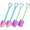 Rainbow Stainless Steel Shovel Spoon Set Ice Cream Stirring Spoon Tool Creative Teaspoon Dessert Coffee Spoon Party Cutlery Set