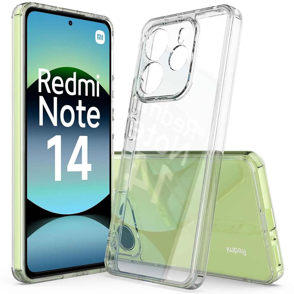 ShockProof Soft TPU Clear Back Phone Cases For Xiaomi Redmi Note 14 4G RedMi Note14 Pro 4G Cover Funda Coques
