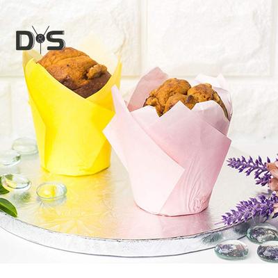 50 pezzi di carta usa e getta a forma di fiore di tulipano per muffin, utensili da cucina per fodere per cupcake