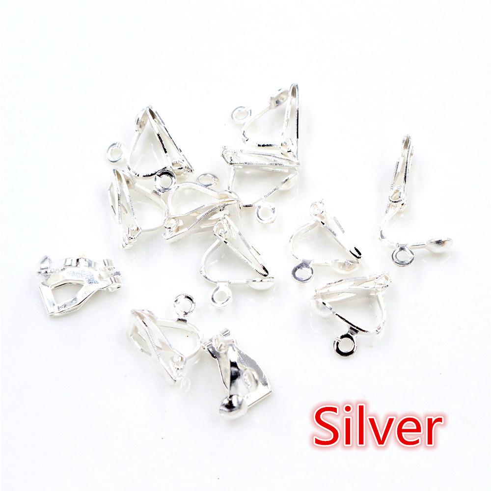 12x5mm 50pcs High Quality 6 Colors Plated Ear Clip DIY Handmade Earrings Findings Jewelry Findings Parts Wholesale
