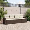 VidaXL Garden Lounge Set with Cushions 4 Pcs, Sofas with Adjustable Feet, Outdoor Furniture Set Patio Terrace, 3218673