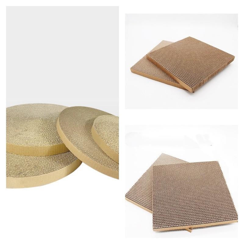 High-density Pet Toy Cat Scratching Board With Smooth Corrugated Paper Customizable Shape Cutting Manufacturer Direct