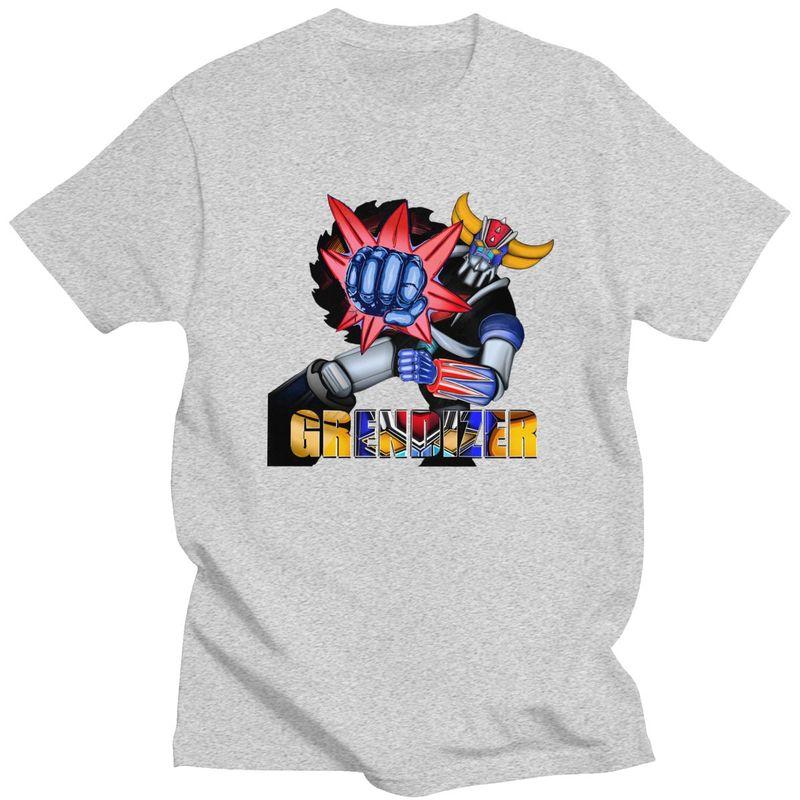 Custom Grendizer Goldorak Ufo Robot T Shirts Men Pure Cotton Tees Goldrake Anime Tshirts ShortSleeve Fashion Tshirt Clothing