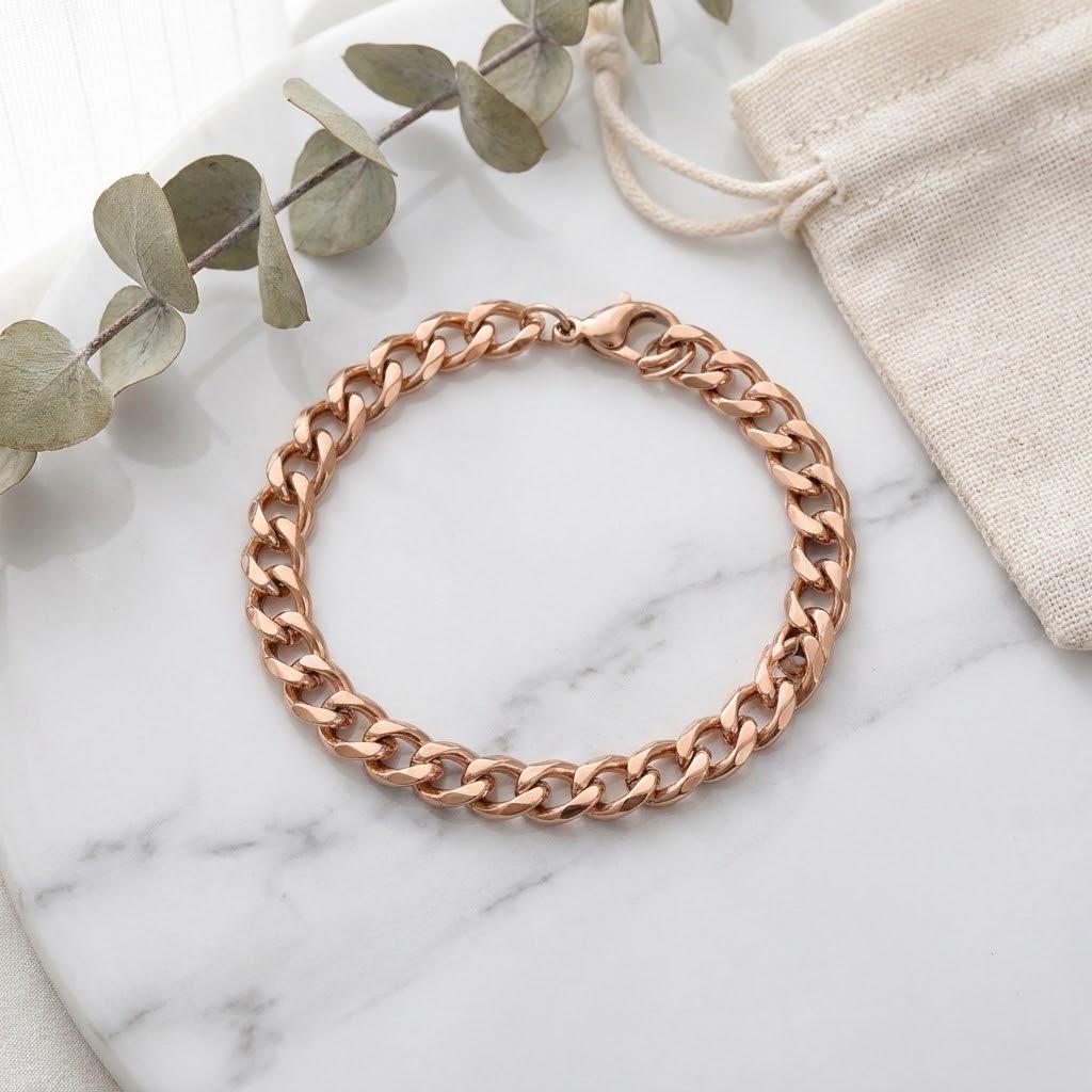 Women's Rose Gold Fashion Bracelet - Versatile & Trendy Everyday Jewelry - 328430W0