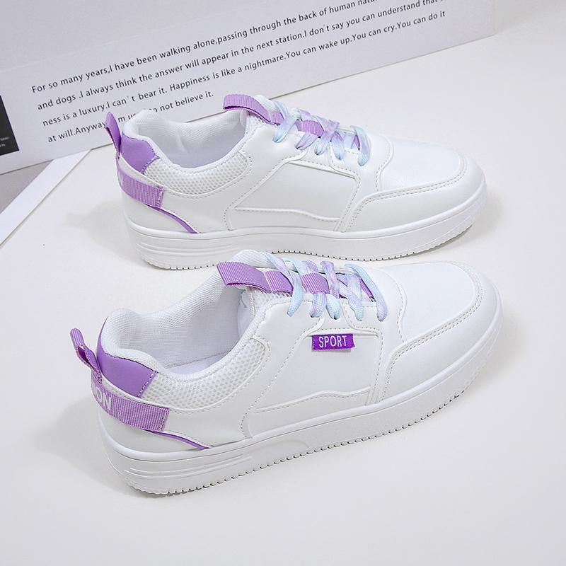 Lace-up kleine weiße schuhe frauen neue dicke sohle zeigen hohe frauen schuhe casual einzelne schuhe einfache sport bord schuhe