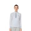 Fila Solid Color Stand Collar Fitness Slim Fit Long Sleeve Raglan T-Shirt Women Tops Jade-White A11W341207F-WT