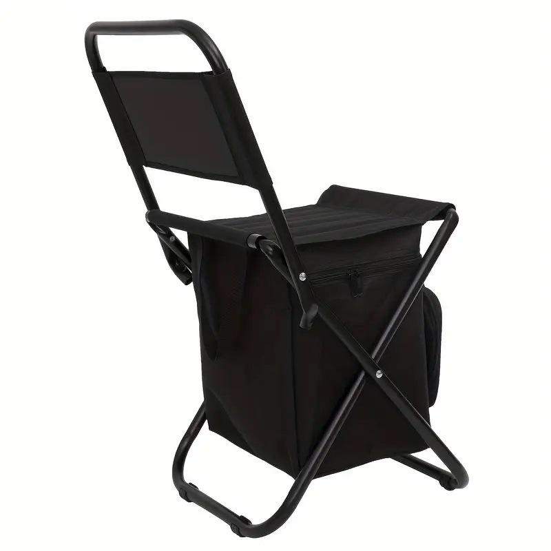

Lightweight Fishing Chair Ultra Light Outdoor Portable Wild Fishing Chair Seated Guard Outer Folding Backpack Chair With Storage Bag чорний