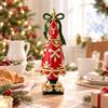 Resin Christmas Tree Figurine Seasonal Tapered Decor with Gold