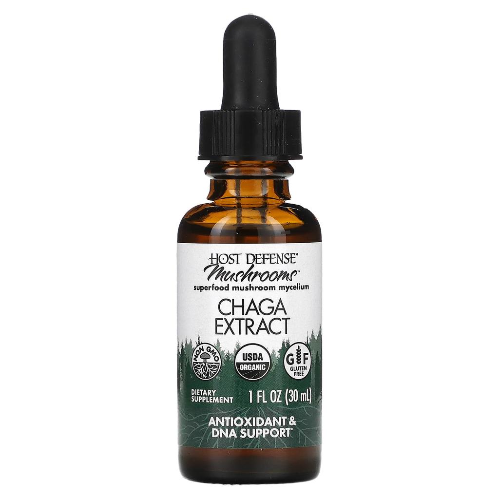 Mushroom, Organic Chaga Mushroom Extract, 1 Fl Oz (30 Ml)