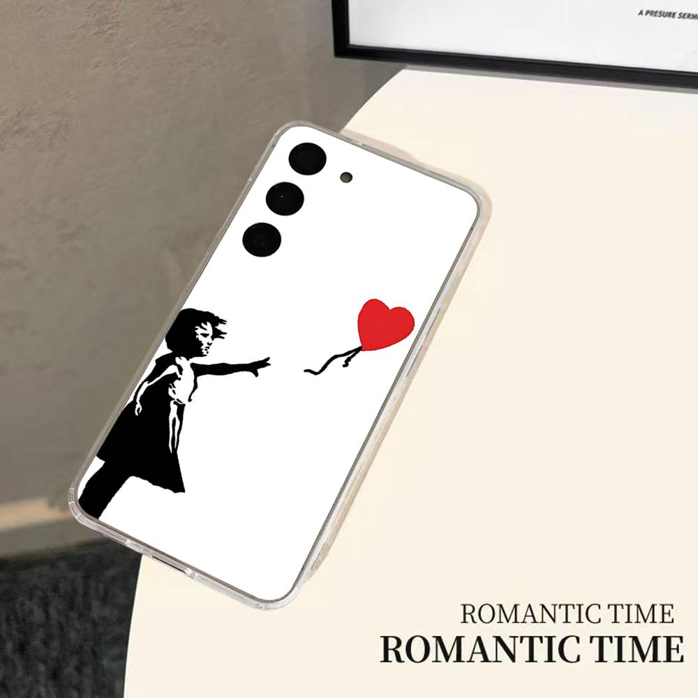 Graffiti Artist B-Banksy-S Phone Case Ultra Clear Phone Case For Samsung Galaxy A52 A12 A51 S21 Edge S22 S23 S24 S20LITE Plus