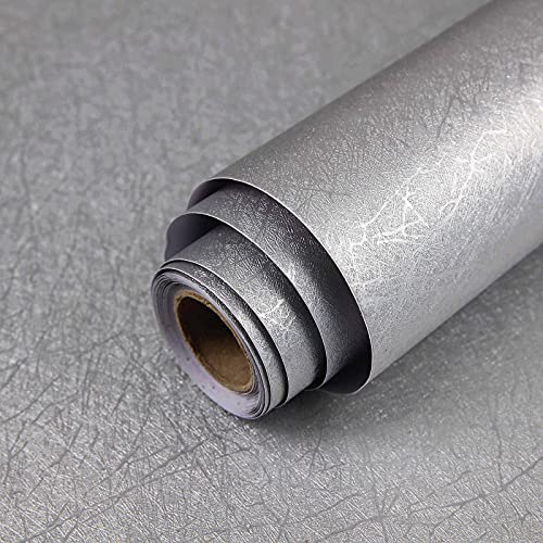 

Черные шелковые обои Тисненые самоклеящиеся обои Съемный винил Черные обои Peel and Stick Водонепроницаемый декор для мебели 1mx45cm