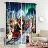 2 Stück, Vorhänge Weihnachtszug2 (2) Moderne Vorhänge Polyester Einfach zu Installierende Vorhänge Feiertag für Schlafzimmer, Büro, Küche, Wohnzimmer