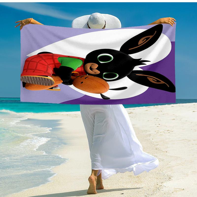 Ultra-Soft Beach Towel with Bing Theme,Ideal for Pool - Camping, Diving - Perfect Travel Essential, Vibrant Beach Towel.