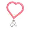 KX4B Love Heart Tree Top Decoration with Metal Spring Base for Christmas Valentine's Day Wedding Festival Celebration