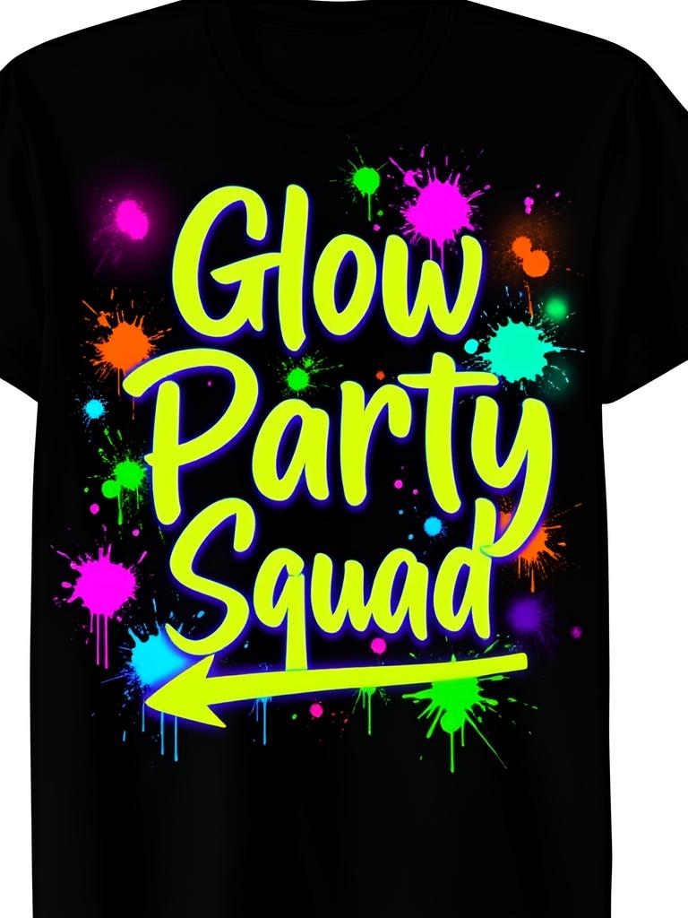 Dark Party Tshirt Neon Glowinthedark Party Outfit Glowinthedark Party Costume Glowinthedark Party Decorations 2 Breathable Sweat