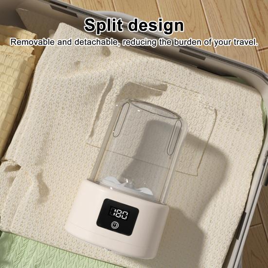 Portable Mini Washing Machine User-Friendly Rechargeable Automatic Baby Clothes Underwear Travel Laundry Machine