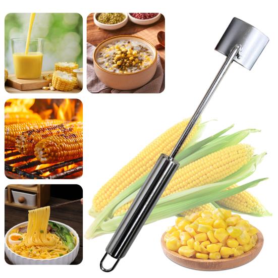 Maiskreller Rustfritt Stål Maisthresker for Kolbemais Ergonomisk Håndtak Raskt Verktøy for Fjerning av Maiskorn for Kjøkken Grill