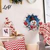 Christmas Wall Decals 3D Stickers Self‑Adhesive PVC Decals Reindeer Santa Holiday Decorative Stickers Gingerbread Snowman Xmas Decor for