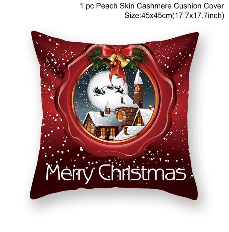 2022 Cartoon Christmas Style Collection Cushion Cover Printed Pillow Living Room Decorative Pillowcase Pillowcase Aesthetics