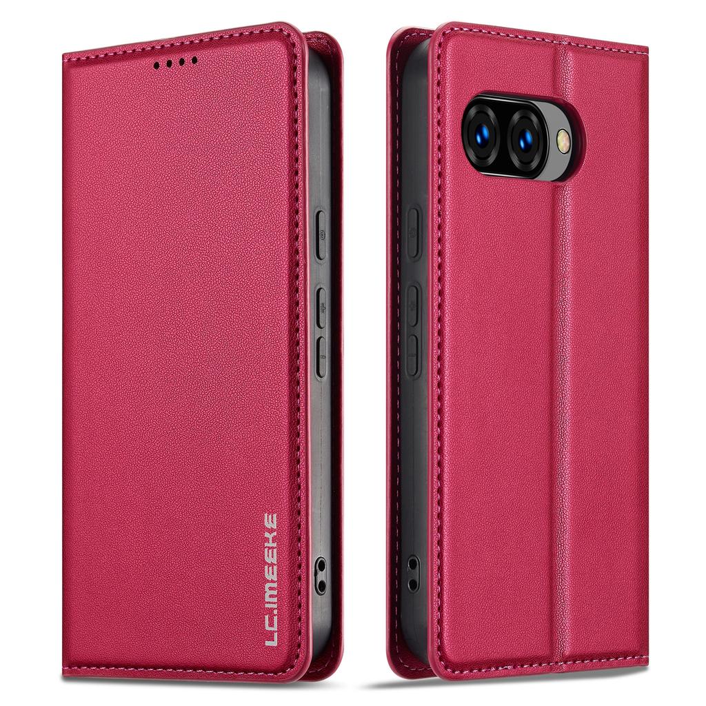 LC.IMEEKE L1 Series for Google Pixel 9a Case PU Leather Wallet Stand Protective Phone Cover