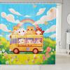 GAEDog Print Shower Curtain for Boys Girls Kids Cute Dog Print Bath Curtain, Kawaii Golden Retriever Decor Bathroom Decor, Lov