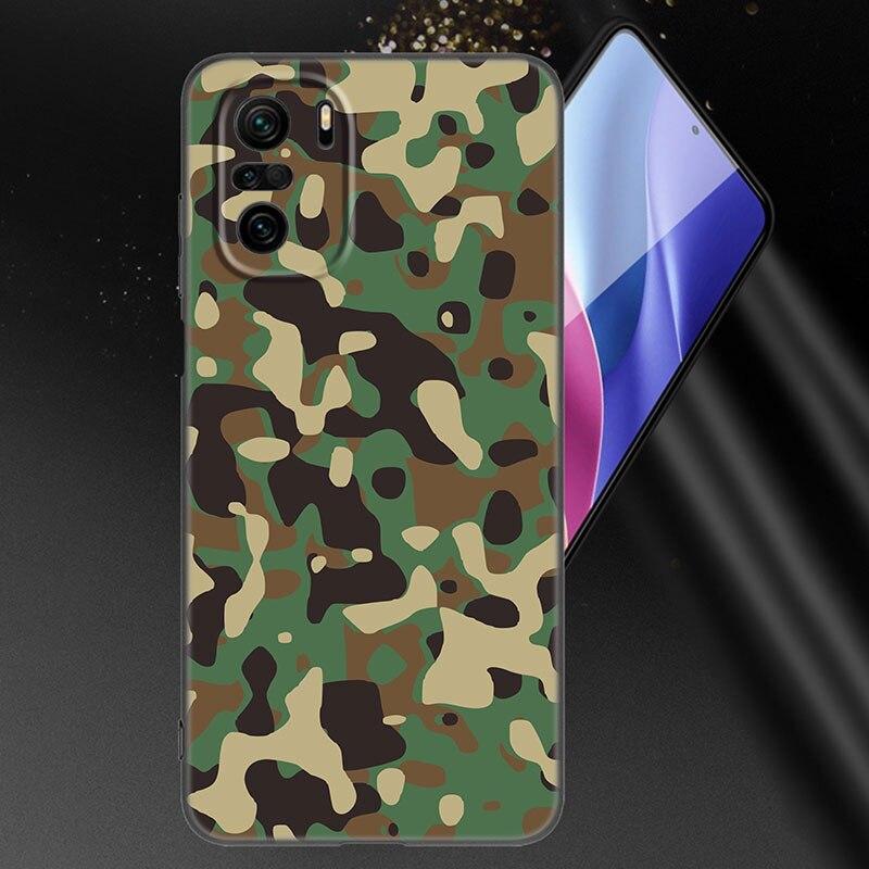 Camouflage Muster Camo Militär Armee Handyhülle Für Xiaomi Mi POCO X3 NFC GT M4 M3 12 11T 10T Pro A3 11 Lite NE 5G 12X 11i F3