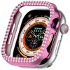 Bling PC Case For Apple Watch10 42mm 46mm Double Row Diamond Crystal iWatch Series 10 PC Protective Cover Watch Strap Protector Band