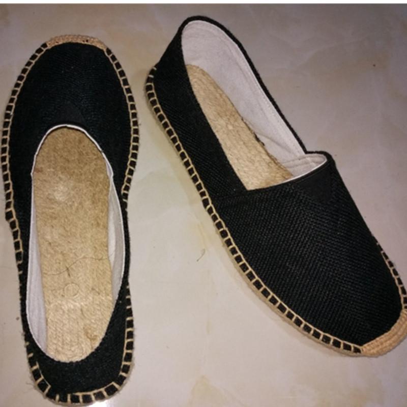 New Straw Canvas Shoes Men's Hand-sewn Hemp Rope Fisherman Shoes Men's Casual Old Beijing Cloth Shoes