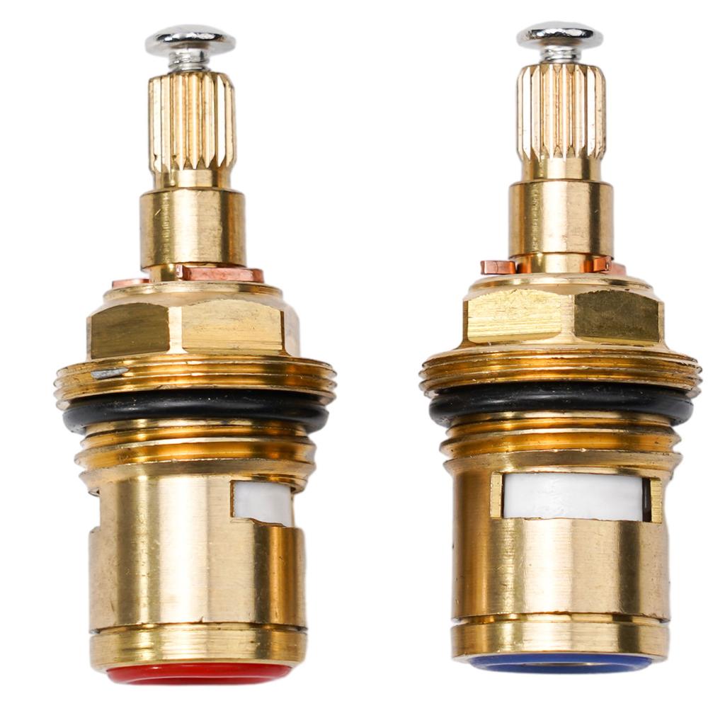 Kitchen Tap Valve Quarter Turn Insert Anti-clockwise Brass