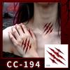 Nuovi Tatuaggi Impermeabili di Halloween Horror Cicatrice Faccia - Adesivi Trucco Opachi per Feste Festival