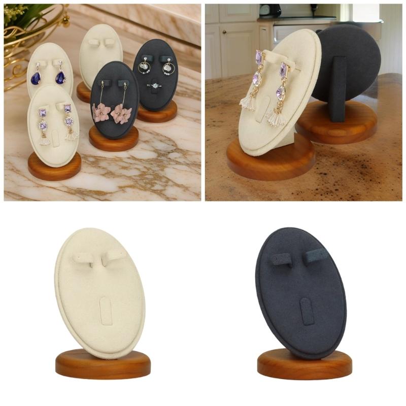 Wood Jewelry Organizer Lightweight Rack for Displaying Bracelets Necklaces and Earrings Accessories Organization Shelf