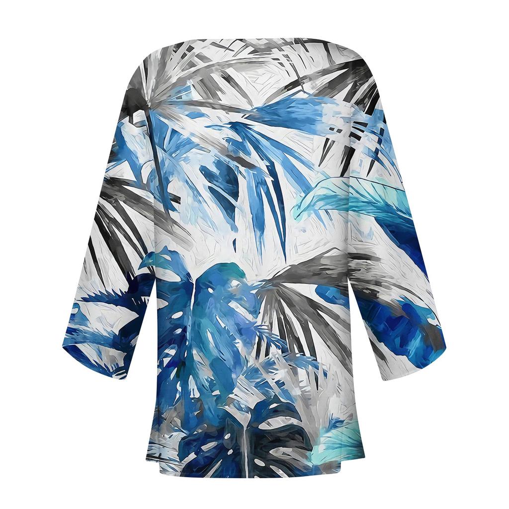 Cardigan da giacca di media lunghezza leggero stampato alla moda casual da donna