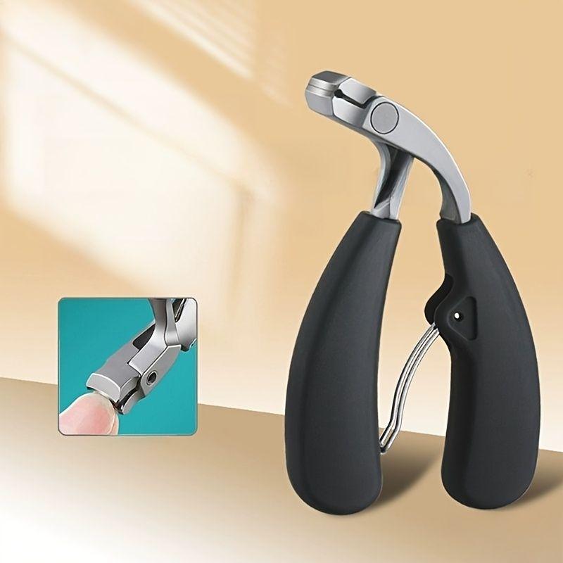 

Curved Nail Clippers with Large Opening, 3X Anti-Splash Storage for Thick Toenails, Heavy Duty Elderly Nail Cutter for Hard Nail