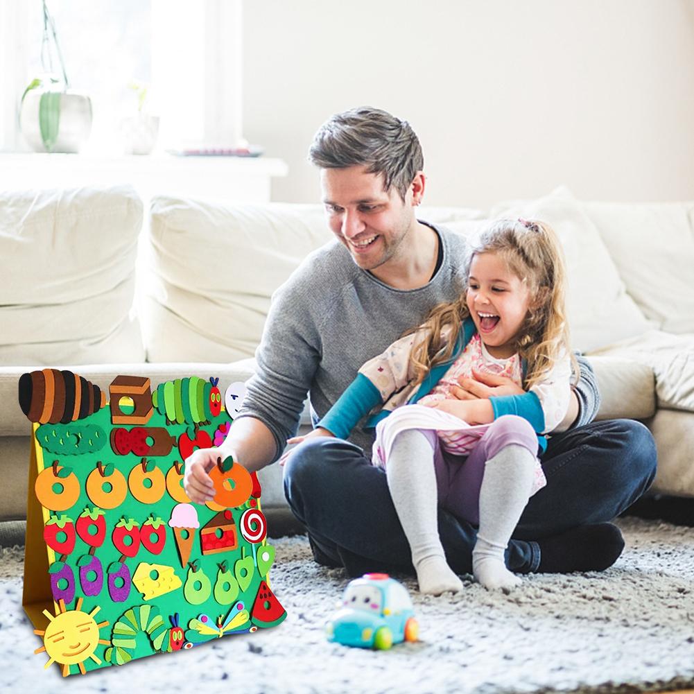 Felt Boards Stories Precut Figures Hungry Caterpillar Performance Props Interactive Teaching Soft Stuffed Animal Toy Kids Gift