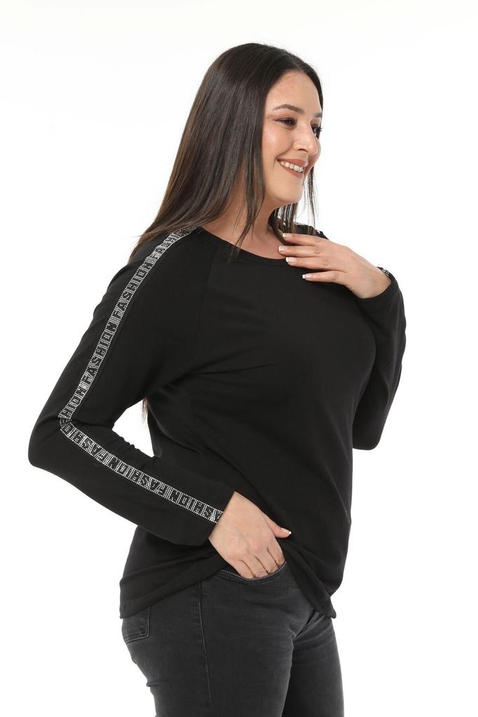 Stil Femei Hanorac Mărime Mare Hanorac Mărime Mare Fashion Detaliat cu Trupa Stone Mânecă Raglan