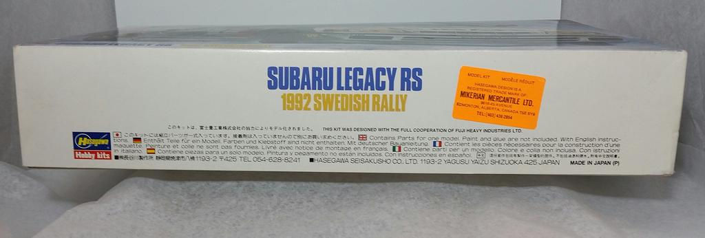 Hasegawa Subaru Legacy Swedish Rally 1/24 '92 #CR4